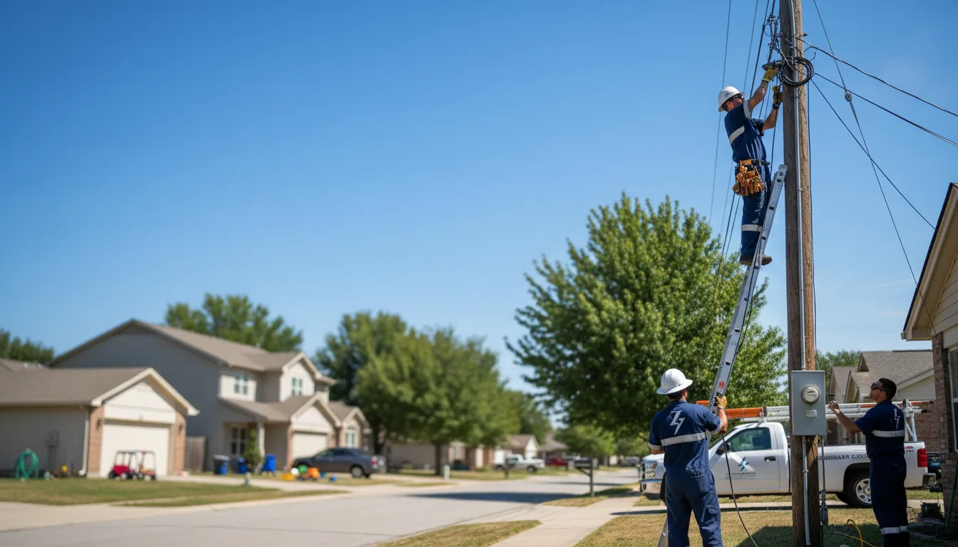 Residential electrician providing installation services in Southard, OK